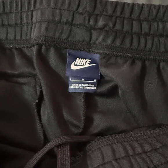 Nike Black Athletic Pants with White Logo - Picture 3 of 4